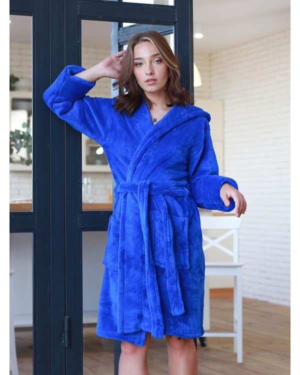Халат жіночий махровий короткий Електрик XL - Халати від Maybel