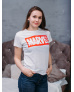 Футболка женская белая с принтом "Marvel" M - Женские футболки от Maybel