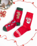 Набор новогодних носков с принтами "Santa, Печеньки" Красные 36-40 - Носки с принтами от Maybel