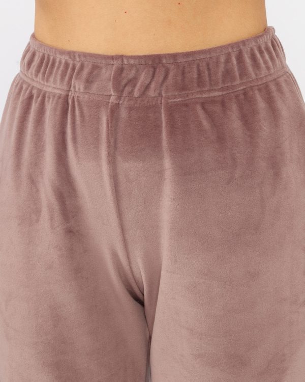 Велюровая пижама жіноча. Кофта вільного крою, рукав укорочений. Штани середньої посадки. На широкому.. Піжама костюм домашній жіночий велюровий кофта зі штанами Моко S - Піжами від Maybel
